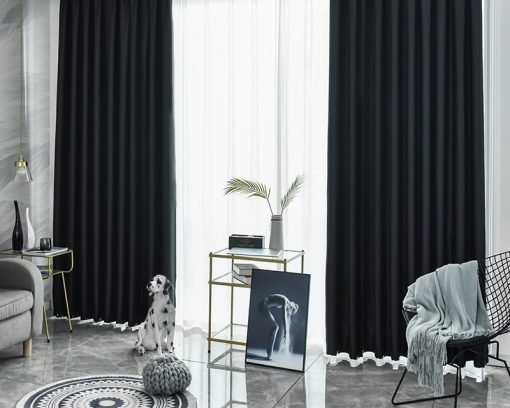 Solid Blackout Windows Curtains for Living Room - Image 3