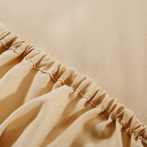 Solid Fitted Sheet Mattress Cover With Elastic Band - Image 11