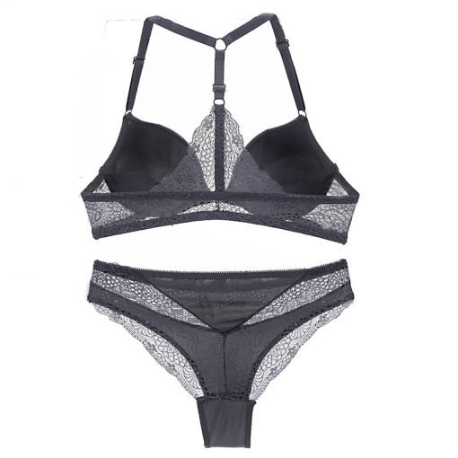 Women's Sexy Lace Plus Size Seamless Bra Panty Set - Image 4