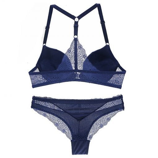 Women's Sexy Lace Plus Size Seamless Bra Panty Set - Image 3