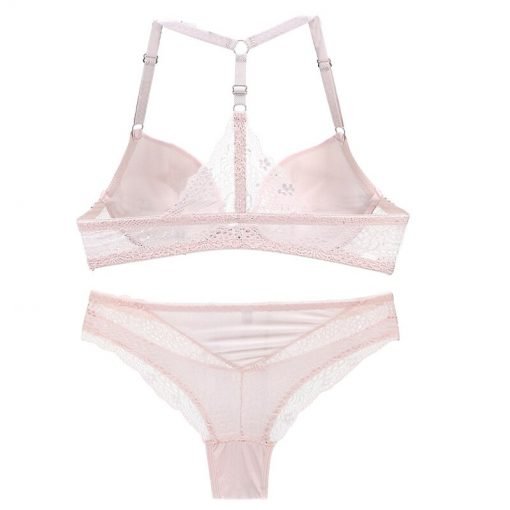 Women's Sexy Lace Plus Size Seamless Bra Panty Set - Image 5