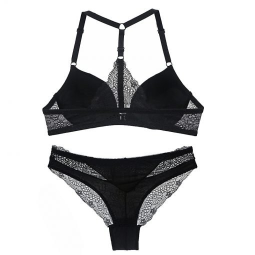 Women's Sexy Lace Plus Size Seamless Bra Panty Set - Image 6