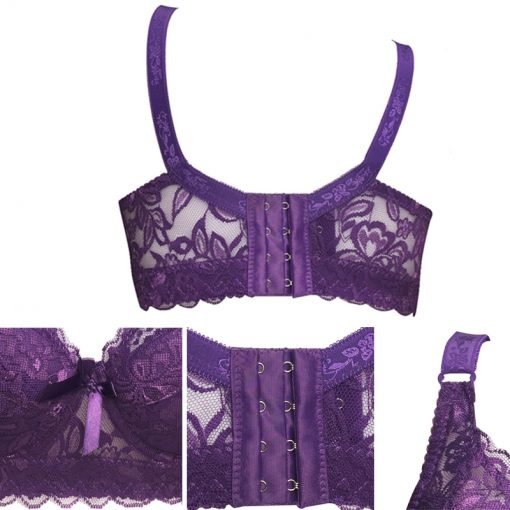 Women's Sexy Lace Bra With Belt - Image 4