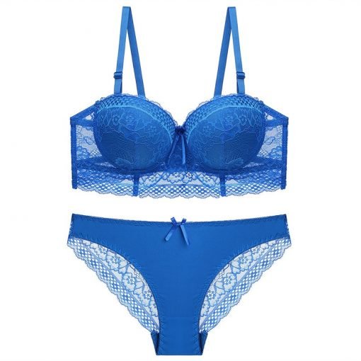 Women's Sexy Push Up Half Cup Bra panty Set - Image 2