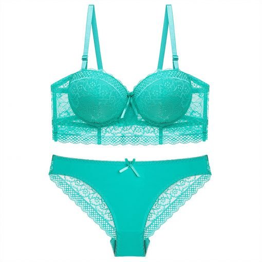Women's Sexy Push Up Half Cup Bra panty Set - Image 3