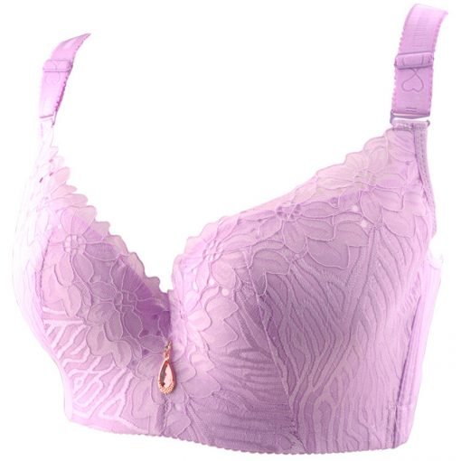 Women's Sexy Lovely Push-Up Ultra Thin Floral Lace Bra - Image 3