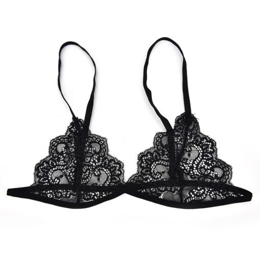 Women's Sexy Cute Summer Ultra thin Floral Lace Bra - Image 3