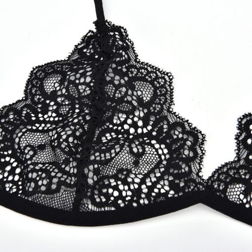 Women's Sexy Cute Summer Ultra thin Floral Lace Bra - Image 6