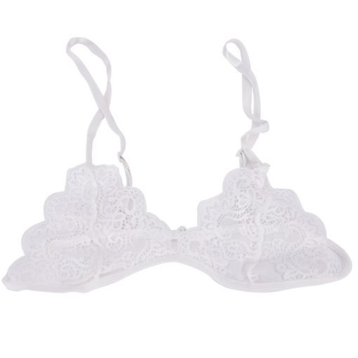 Women's Sexy Cute Summer Ultra thin Floral Lace Bra - Image 2