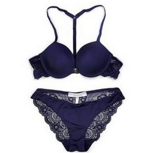 Women's Front Closure Push Up  A/B cup Seamless Bra Panty set - Image 4