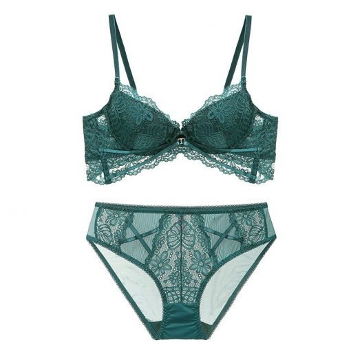 Women’s Sexy Thick Cotton Bridal Bra Panty Set - Image 2