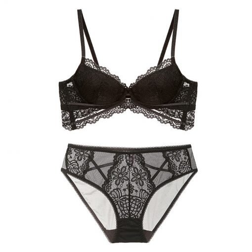 Women’s Sexy Thick Cotton Bridal Bra Panty Set - Image 3