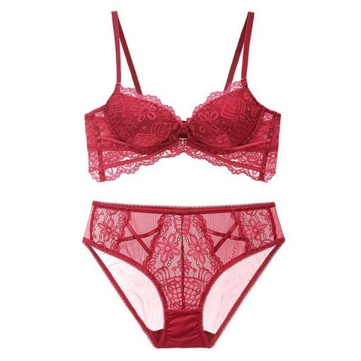 Women’s Sexy Thick Cotton Bridal Bra Panty Set - Image 4