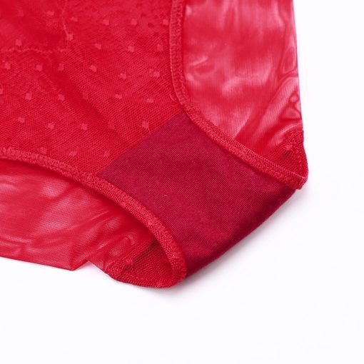 Women's Sexy Lace Bra Push Up Padded Cup G-String Garter 3pcs - Image 7