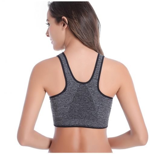Women's Push Up Sports Bra with Zipper - Image 2