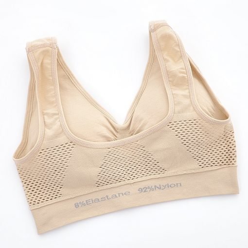 Women's Hollow Out Breathable Padded Sports Bra - Image 4