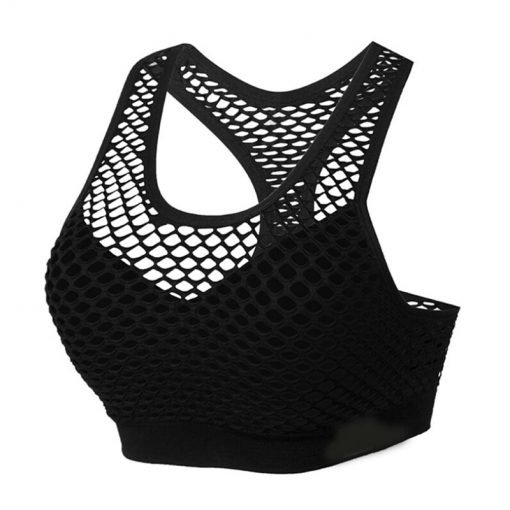 Women's Padded Mesh Sports Bra - Image 2