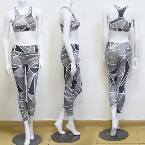 Women's Printed Sport Bra and Leggings Set - Image 5