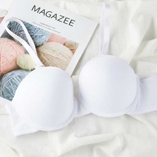 Women's Sexy Plus Size Smooth Seamless Lightly Padded Underwire T-shirt Bra - Image 5