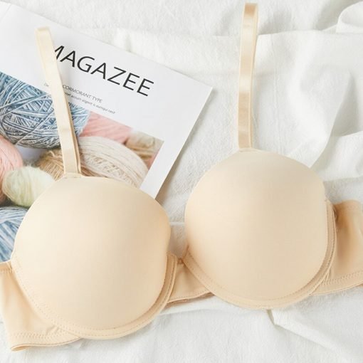 Women's Sexy Plus Size Smooth Seamless Lightly Padded Underwire T-shirt Bra - Image 6