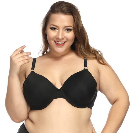 Women's Sexy Plus Size Smooth Seamless Lightly Padded Underwire T-shirt Bra