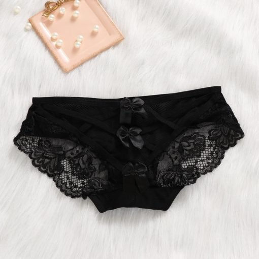 Women's Sexy Erotic Hollow Cross Bandage Thong Knickers - Image 4