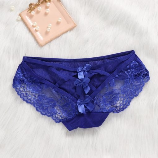 Women's Sexy Erotic Hollow Cross Bandage Thong Knickers - Image 5