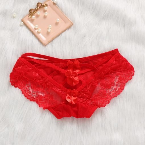 Women's Sexy Erotic Hollow Cross Bandage Thong Knickers - Image 7