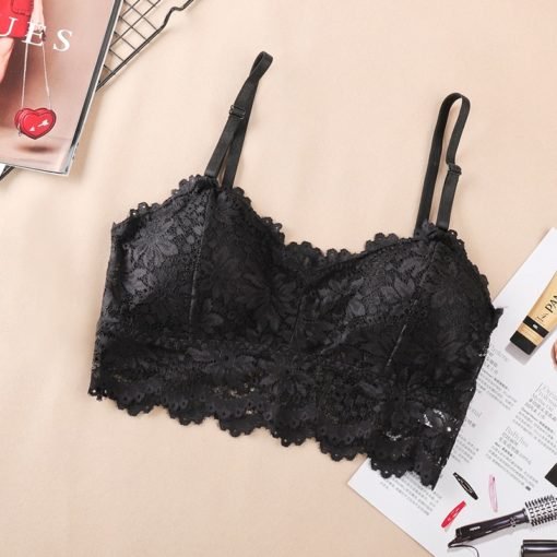 Women Push Up Wireless Lace Bra Plus Size Bralette Full Cup - Image 5