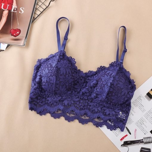 Women Push Up Wireless Lace Bra Plus Size Bralette Full Cup - Image 6
