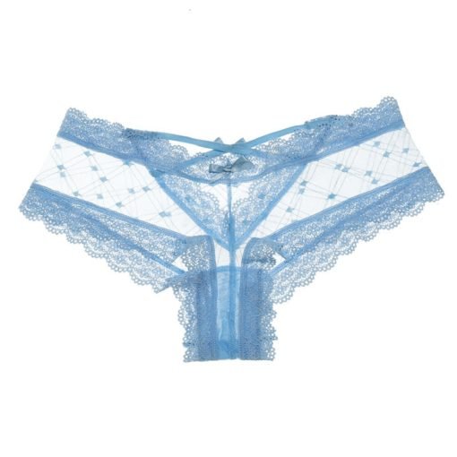 Women's Polka Dot Mesh Brazilian Panty - Image 8