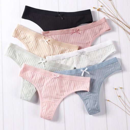 Women's Cotton G-Strings with Bow - Image 3