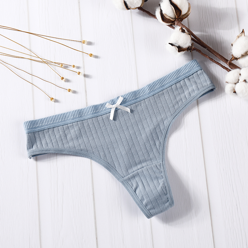 Women's Cotton G-Strings with Bow