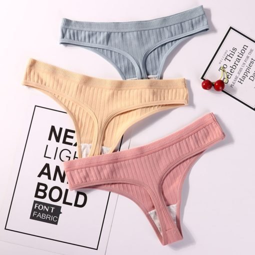 Women's Cotton G-Strings with Bow