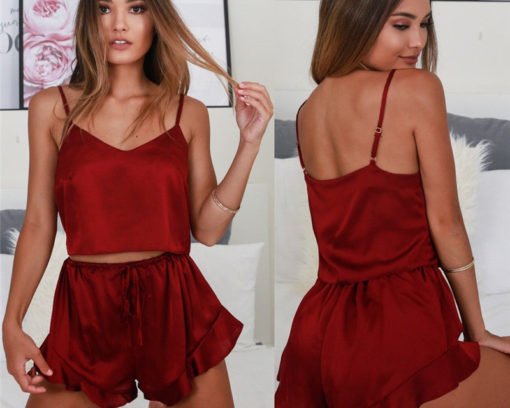 Women's Silk Pajama Set - Image 4