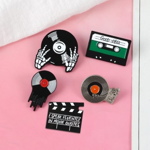 Vinyl Record Themed Pin