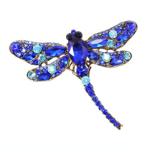 Women's Crystal Vintage Dragonfly Shaped Brooch - Image 5