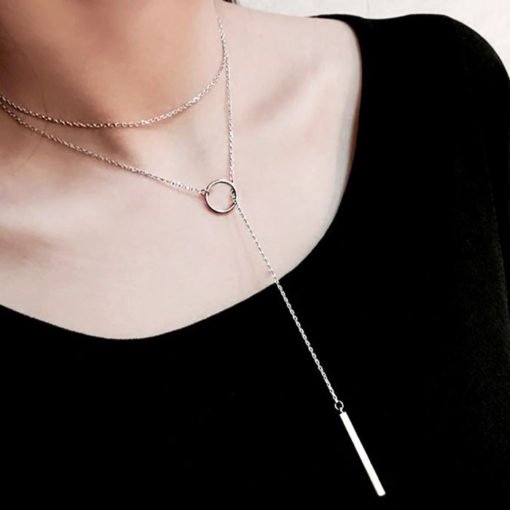 Minimalist Vintage Style Pendant Necklace - Image 4