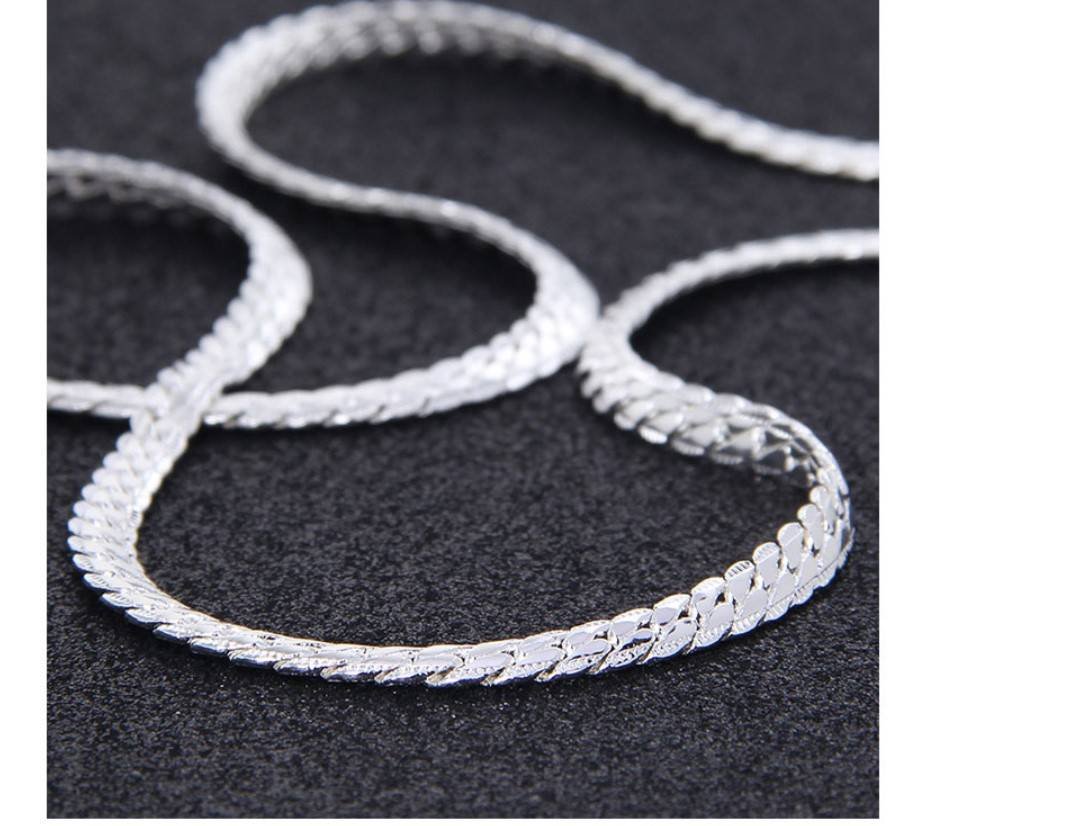 Women's Silver Plated Chain Necklace