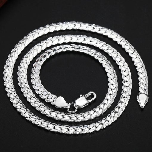 Women's Silver Plated Chain Necklace - Image 4