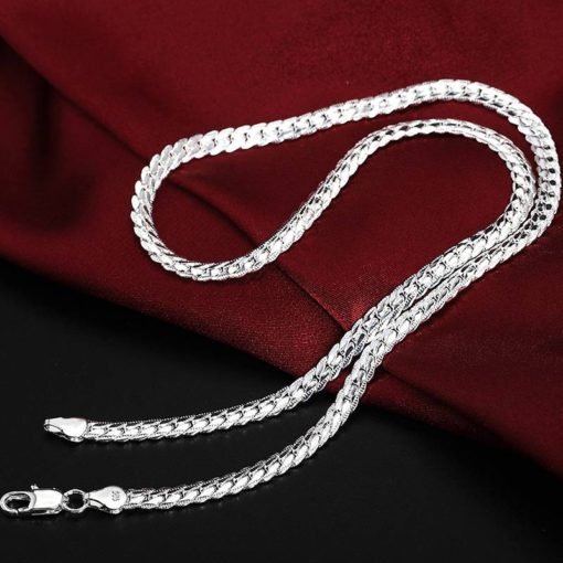 Women's Silver Plated Chain Necklace - Image 3