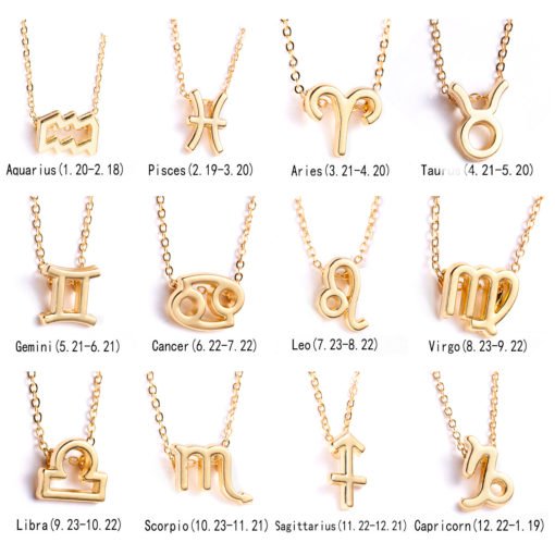 Women's Elegant Zodiac Sign Pendant Necklace - Image 3