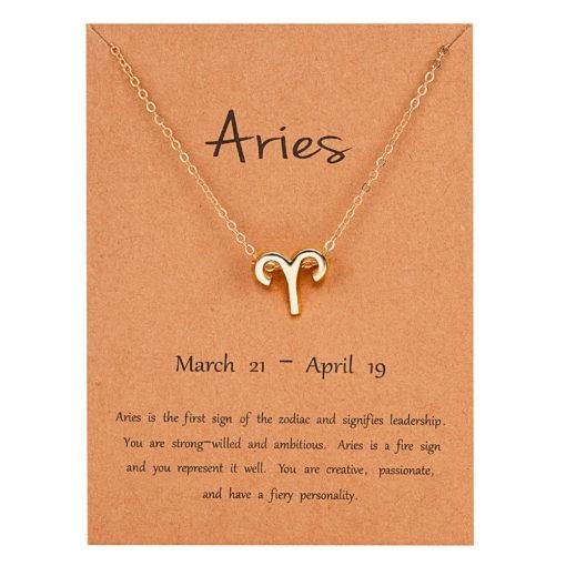 Women's Elegant Zodiac Sign Pendant Necklace - Image 10