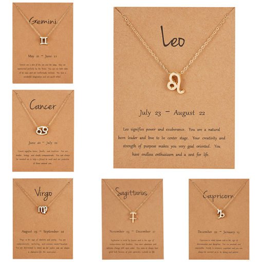 Women's Elegant Zodiac Sign Pendant Necklace - Image 6