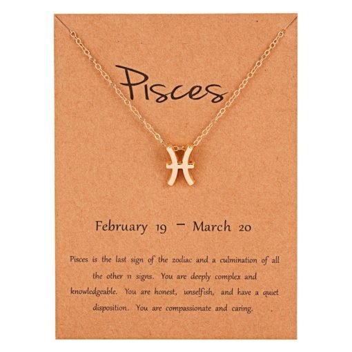 Women's Elegant Zodiac Sign Pendant Necklace - Image 9