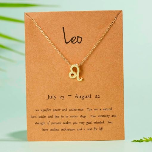 Women's Elegant Zodiac Sign Pendant Necklace - Image 11
