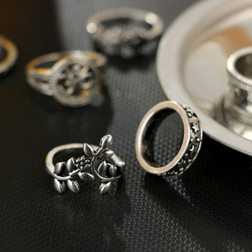 Women's Boho Ring 9 pcs Set - Image 4