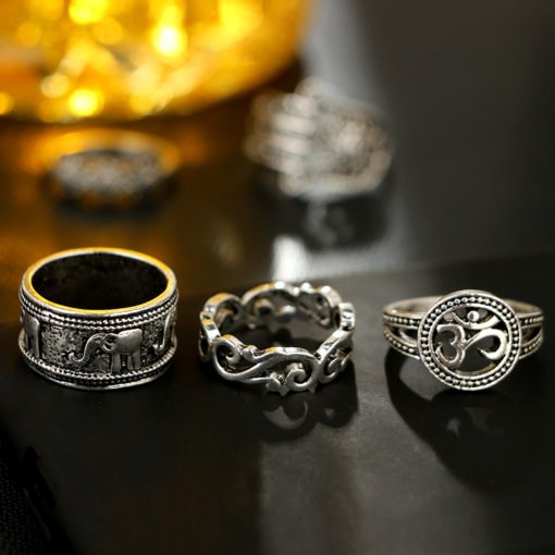 Women's Boho Ring 9 pcs Set - Image 5