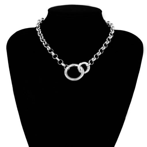Choker Necklaces with Circle Shaped Pendants - Image 3