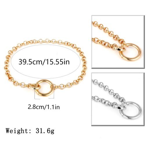 Choker Necklaces with Circle Shaped Pendants - Image 5